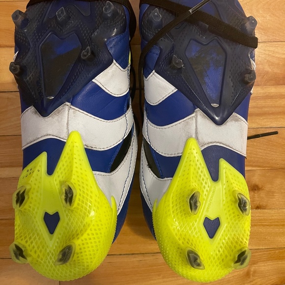 Adidas Predator Accelerator Molded Cleats - Blue, White & Yellow - Size 7.5 US - Picture 9 of 9